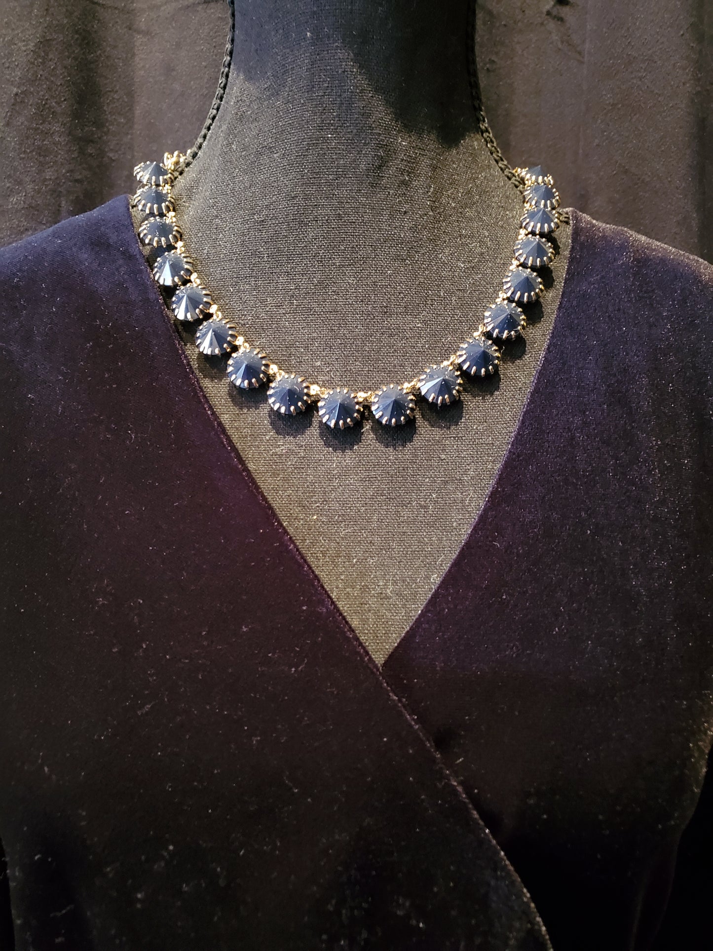 Vintage, J. Crew, Brulee. Ann Winter Collar Riviere, Georgian Revival Collet Necklace. Lot# 253