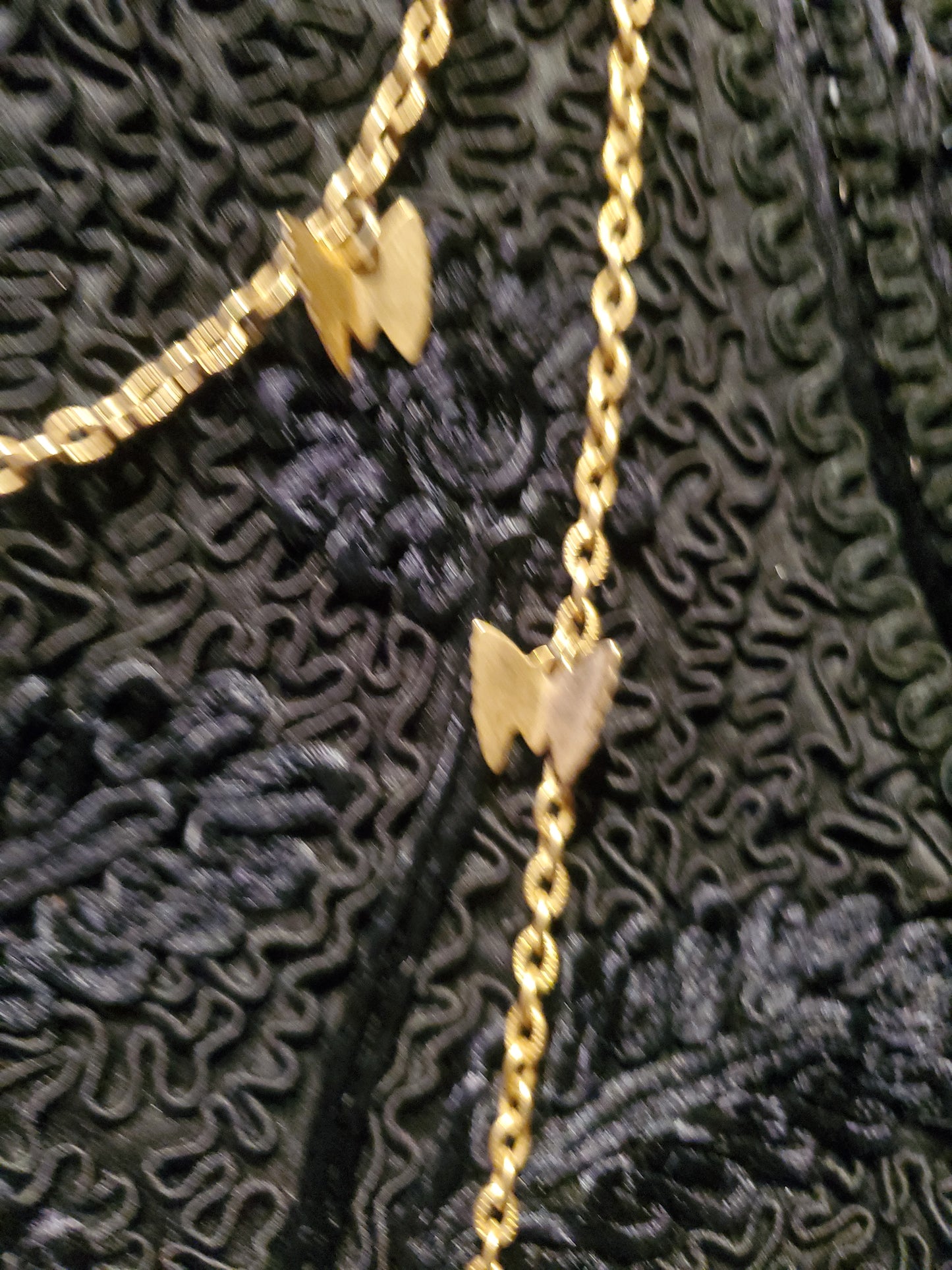 Vintage, 2 Sarah Coventry Butterflies On Linked Chain Necklaces. Lot# 310