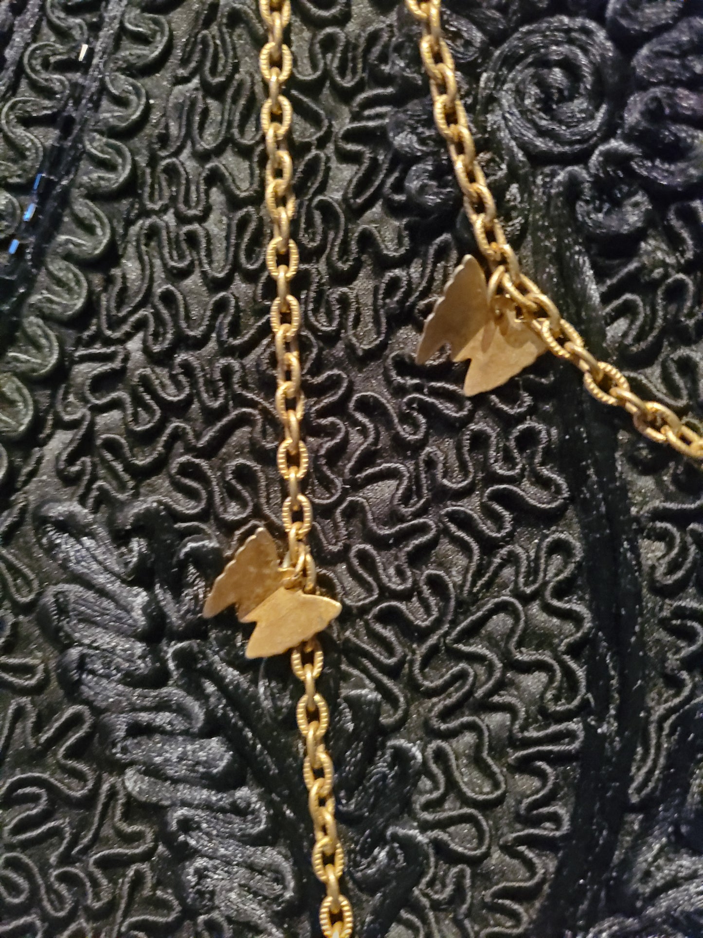 Vintage, 2 Sarah Coventry Butterflies On Linked Chain Necklaces. Lot# 310