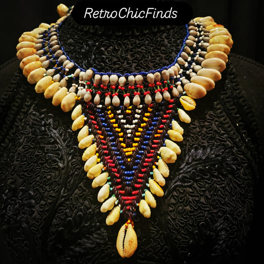 Vintage, African Cultural Collar Necklace. Fair-Trade Market. Lot# 139